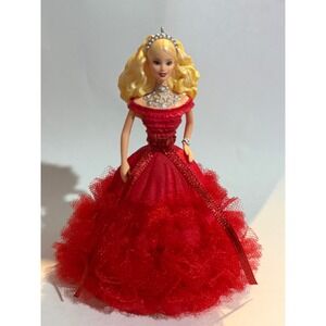 Hallmark Keepsake 2018 Holiday Barbie Christmas Ornament Red Gown Blonde Doll